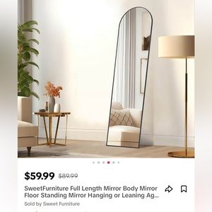 Arch mirror, 21”x63”